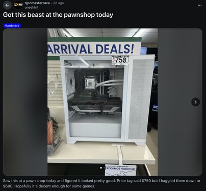 u/uneektnt zdobył oszałamiającą ofertę w lombardzie. (Źródło zdjęcia: uneektnt via Reddit)