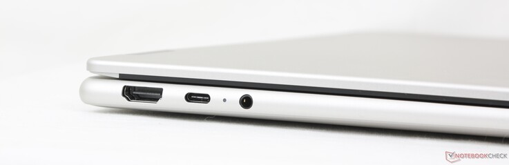 Po lewej: HDMI (4K 60 Hz), USB-C (10 Gb/s) z DisplayPort 2.1 + Power Delivery, zestaw słuchawkowy 3,5 mm