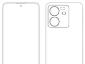 Rzekomy szkic Redmi K60 Ultra. (Źródło obrazu: Digital Chat Station)