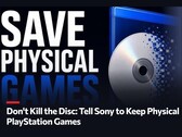 Zdjęcie promocyjne petycji „Don't Kill The Disc” dotyczącej fizycznych gier na PlayStation 