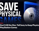 Zdjęcie promocyjne petycji „Don't Kill The Disc” dotyczącej fizycznych gier na PlayStation