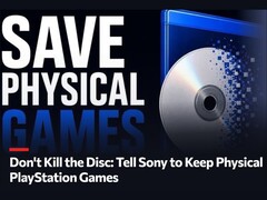 Zdjęcie promocyjne petycji „Don't Kill The Disc” dotyczącej fizycznych gier na PlayStation 