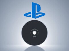 Pusta płyta PS5 widoczna poniżej logo PlayStation