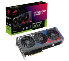 ASUS ROG Strix RTX 4060 Ti 16 GB posiada jedno wyjście HDMI i trzy wyjścia DisplayPort. (Źródło: ASUS/Notebooksbilliger)