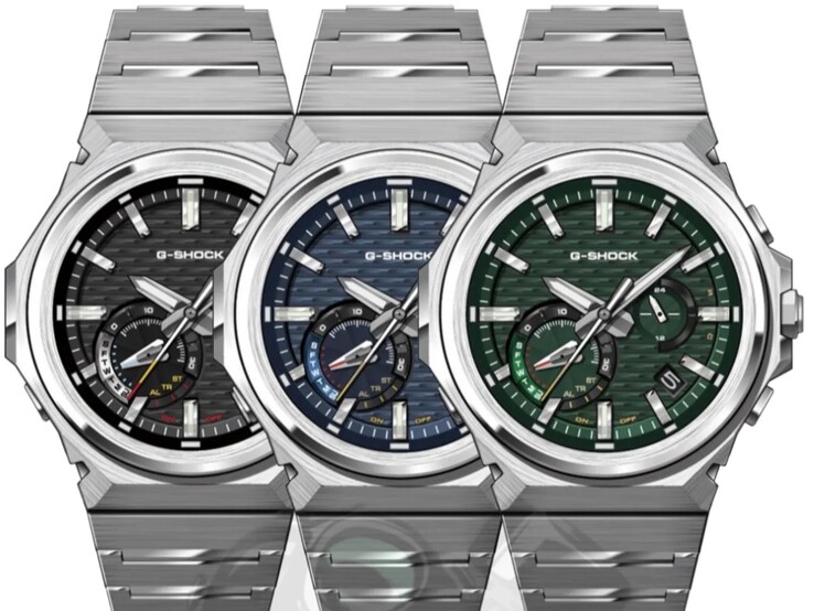 Od lewej do prawej: zegarki Casio G-Shock GSTB1000D-1A, GSTB1000D-2A i GSTB1000D-3A. (Źródło zdjęcia: Casio)