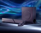 Soundbar ROG Gjallar Gaming jest wyposażony w bezprzewodowy subwoofer oraz centrum sterowania.