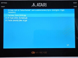 ROM-y w folderze Games są wyświetlane alfabetycznie z karty SD na Gamestation Go, możliwe są podfoldery (źródło obrazu: Marc Zander, Notebookcheck)