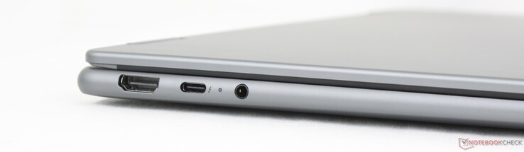 Po lewej: HDMI 1.4b, USB-C 4.0 z Thunderbolt 4, DisplayPort 2.1 + Power Delivery 3.0, zestaw słuchawkowy 3,5 mm