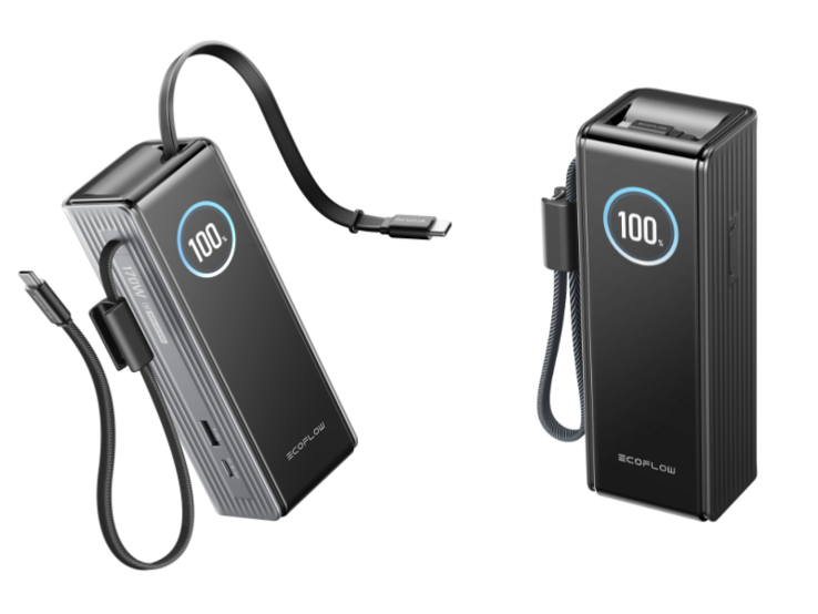 EcoFlow Rapid Power Bank (25 000 mAh, 170 W, 100 W wbudowane i zwijane kable). (Źródło zdjęcia: EcoFlow)