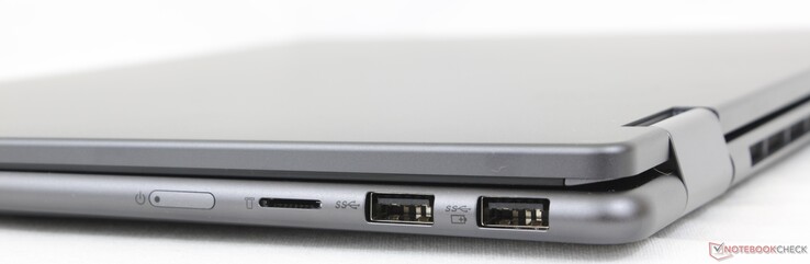 Po prawej stronie: Przycisk zasilania, czytnik MicroSD, 2x USB-A 3.2