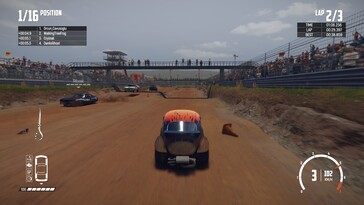 Na zdjęciu: zrzut ekranu z rozgrywki w grze „Wreckfest”.