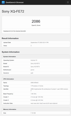 (Źródło obrazu: Geekbench)