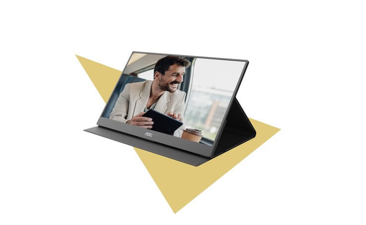 Przenośny monitor AOC waży zaledwie 2,43 kg.