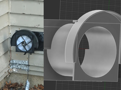 Na zdjęciu - obraz IRL jednokierunkowego wyłącznika (po lewej) i render projektu tego samego (po prawej). (Źródło zdjęcia: u/Chronus88 via r/3Dprinting)