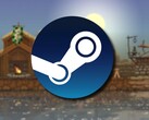 Obraz przedstawiający logo serwisu Steam oraz grę „Kingdom: New Lands”, obecnie przecenioną o 90%.