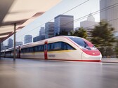 Rendering zespołu trakcyjnego Vinspeed firmy Siemens Mobility. Pociąg będzie wykorzystywał platformę Velaro Novo