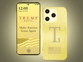 Telefon Trump T1 był reklamowany przy użyciu tego zdjęcia, ale rzeczywisty produkt może wyglądać zupełnie inaczej.