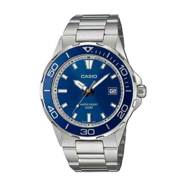 Casio MTD-145D-2A ma niebieską tarczę