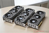Gigabyte Radeon RX 9070 XT Gaming OC 16G (po lewej), Gigabyte Radeon RX 9070 Gaming OC 16G (w środku), Gigabyte Radeon RX 9060 XT Gaming OC 16G (po prawej)