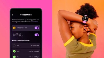 Rodzice mogą ustawić limity, kiedy smartwatch Fitbit Ace LTE może być używany do gier i innych rozrywek. (Źródło obrazu: Google)