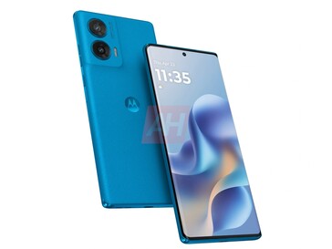 Nieoficjalne zdjęcie jednego z niebieskich wariantów Moto G96. (Źródło zdjęcia: Android Headlines)