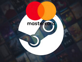 Tło Steam z logo Mastercard (źródło obrazu: Steam, Mastercard z poprawkami)