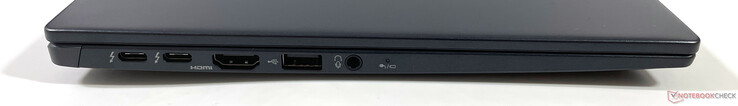 Po lewej: 2x USB-C z Thunderbolt 4, HDMI 2.0, USB-A 3.2 Gen.1, audio 3,5 mm