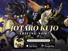 Grafika promocyjna do gry „JoJo's Bizarre Adventure: Golden Spirit”.