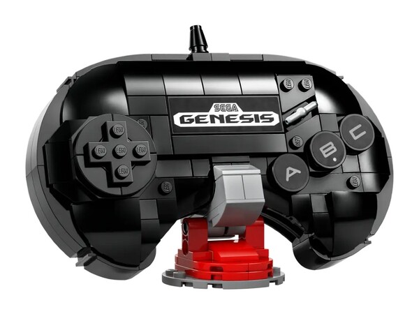 Kontroler Lego Sonic the Hedgehog Sega Genesis jest dostarczany z podstawką. (Źródło zdjęcia: Lego)