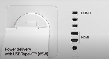 LG Smart Monitor Swing ma wiele portów Type-C i HDMI. (Źródło obrazu: LG)