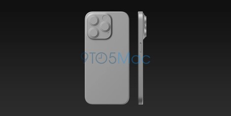 iPhone 15 Pro CAD. (Źródło obrazu: 9To5Mac)