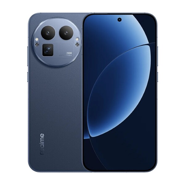 Realme GT 8 Pro w kolorze Urban Blue ma wygląd przypominający skórę. (Źródło zdjęcia: Realme)