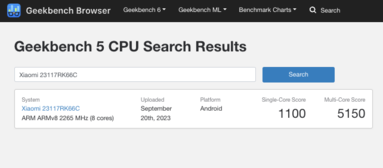 (Źródło obrazu: Geekbench)