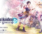 Główna grafika promocyjna gry „Suikoden Star Leap” firmy Konami.