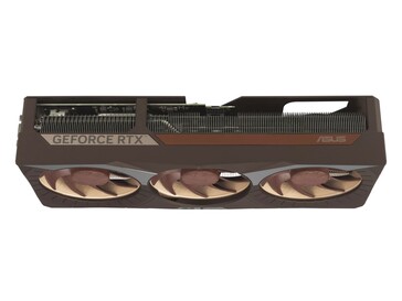 Asus GeForce RTX 5080 16GB GDDR7 Noctua OC Edition widok z góry. (Źródło obrazu: Asus)