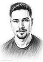 Obraz wygenerowany za pomocą Portrait Studio AI w trybie "Szkic".