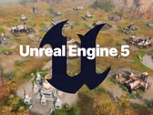 Logo Unreal Engine 5 widoczne na mapie Age of Empires 4 (źródło obrazu: Xbox Gaming, Epic Games z poprawkami)