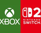 Logotypy Xbox i Switch 2 ułożone obok siebie (źródło obrazu: Microsoft Xbox Gaming, Nintendo of America z poprawkami)