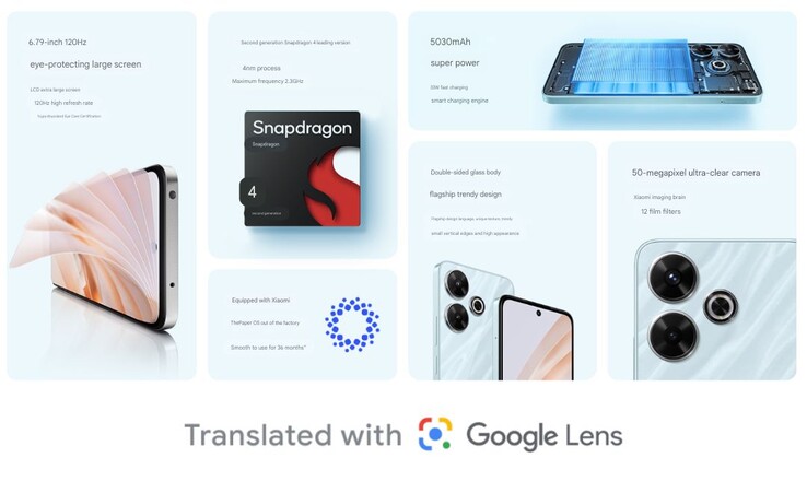 Główne zalety telefonu (źródło obrazu: Xiaomi)