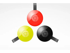 Zdjęcie produktu przedstawiające Google Chromecast 2 w różnych kolorach. (Źródło obrazu: Google)