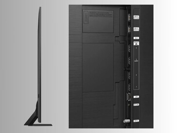 85-calowy telewizor Samsung QN90C QLED TV z boku i z tyłu (źródło zdjęcia: Best Buy)