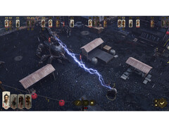 Zrzut ekranu z Shadow of the Road przedstawiający turową walkę w grze. (Źródło obrazu: Steam)