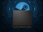 Valve Steam Machine widziane przed logo Steam