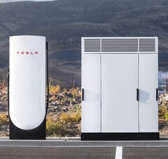 Ładowarka Tesla V4 i szafka (źródło zdjęcia: Tesla)