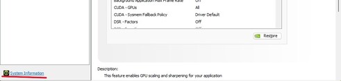 Zrzut ekranu z Panelu sterowania Nvidii w systemie Windows 11 z czerwonym podświetleniem Informacji o systemie na dole (Źródło obrazu: Windows Screen Capture)