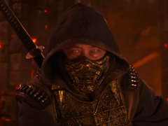 Zrzut ekranu z filmu fabularnego Mortal Kombat II przedstawiający Scorpiona (źródło obrazu: Warner Bros. YT)