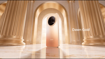 Honor X9e Pro w kolorze Dawn Gold.