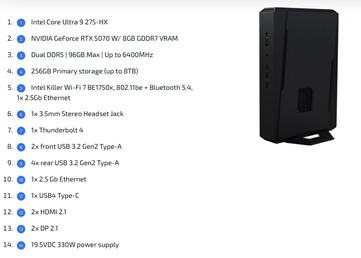 Wariant z procesorem Core Ultra 9 275HX.