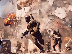 Obraz przedstawiający drużynę uciekającą przed eksplozją w Battlefield 6. (Źródło obrazu: DICE)
