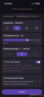 Ustawienia wydajności czyszczenia